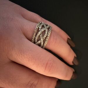 14K Solid Gold Diamond Ring, 0.77 Ctw, size 9.25, 8.20 grams of 14k gold